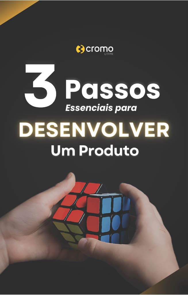 Capa do E-book: 3 Passos para Desenvolver um Produto